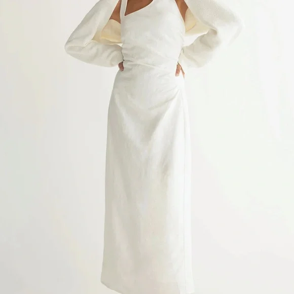 OAK + FORT Cream Women's Shrug - Picture 2 of 5